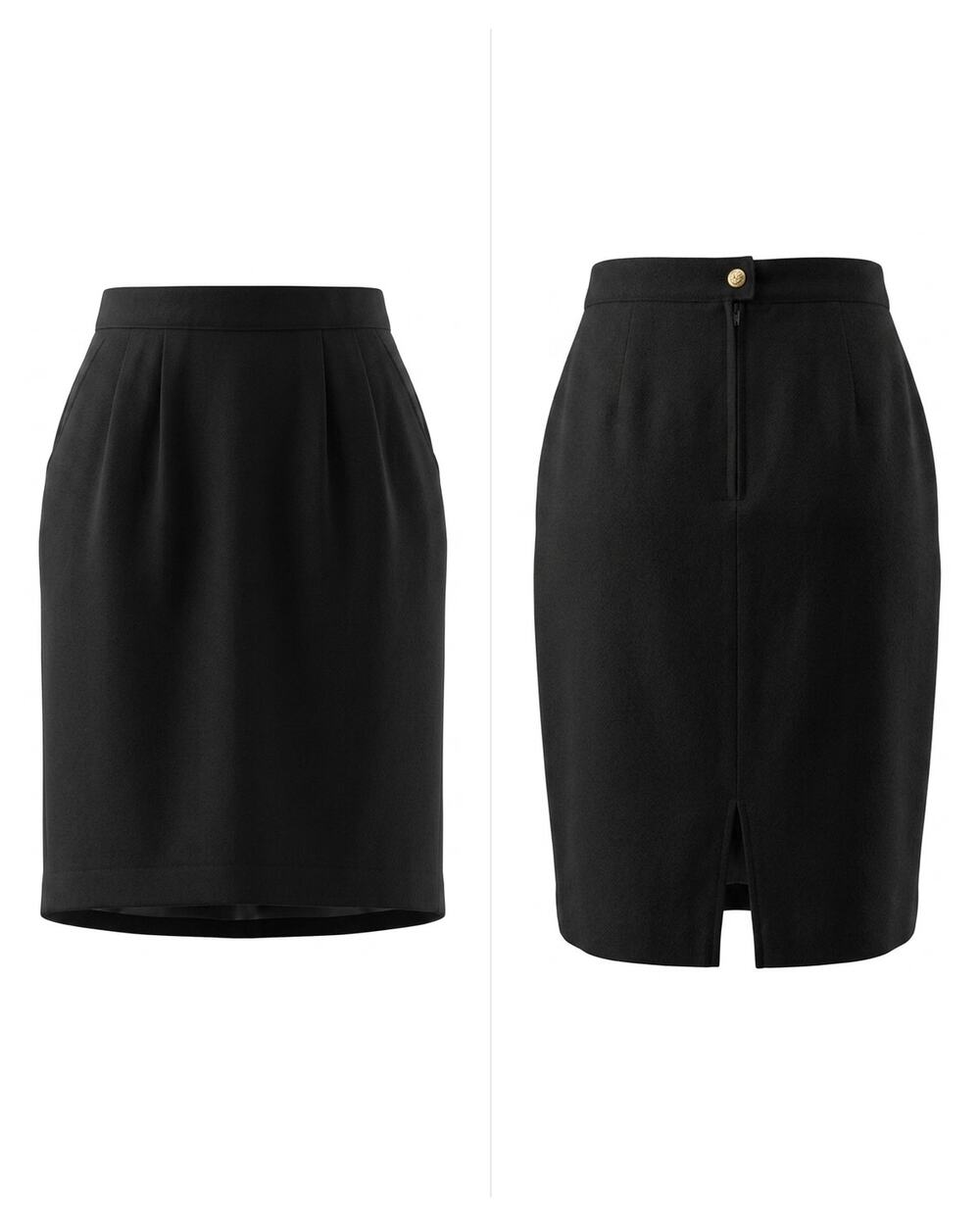 Vintage Sag Harbor 100% Wool Pencil Skirt Women See Measurements